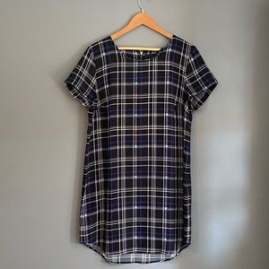 Plaid Straight Cut Mini Dress